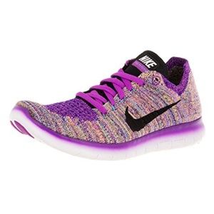 Nike Free RN Flyknit Hyper Purple Multicolour Running Shoe Womens Size 8